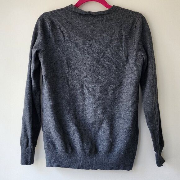 Ralph Lauren Sport Merino Wool Cardigan | Women's Large | Charcoal Gray Pockets - Picture 5 of 9